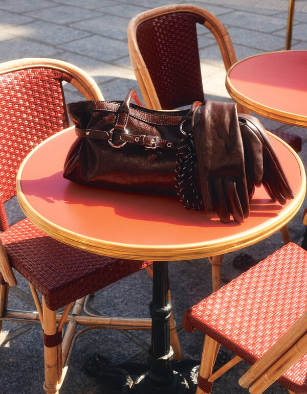 Shiny Baguette Tasche Dunkelbraun SHOEBY ACCESSOIRES