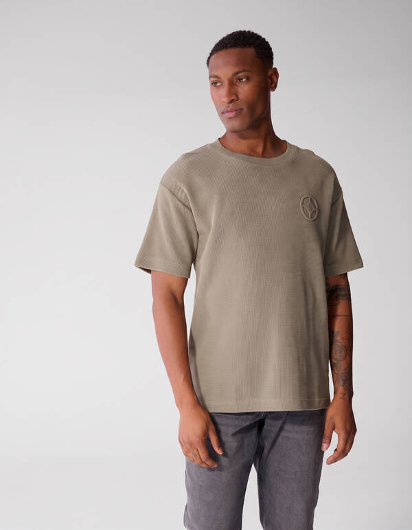 Gr&uuml;nes Waffel-T-Shirt SHOEBY MEN