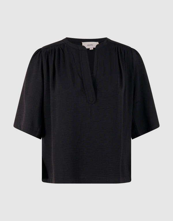 Twist Kurzarm-Top Schwarz SHOEBY WOMEN