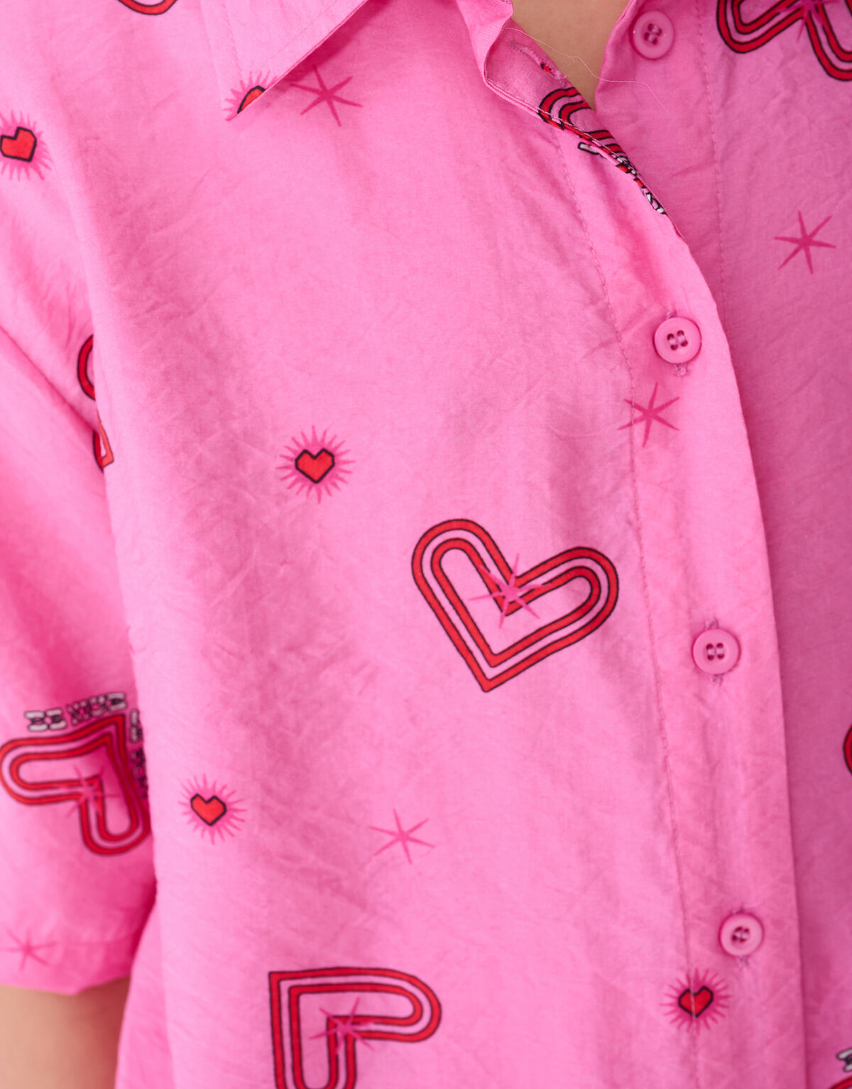 Herzstruktur Bluse Rosa SHOEBY GIRLS