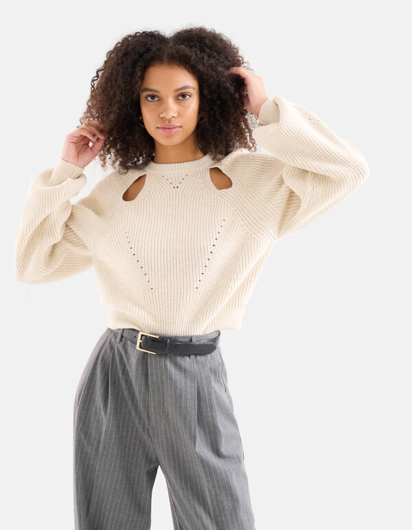 Ausgeschnittener Pullover Off White SHOEBY WOMEN