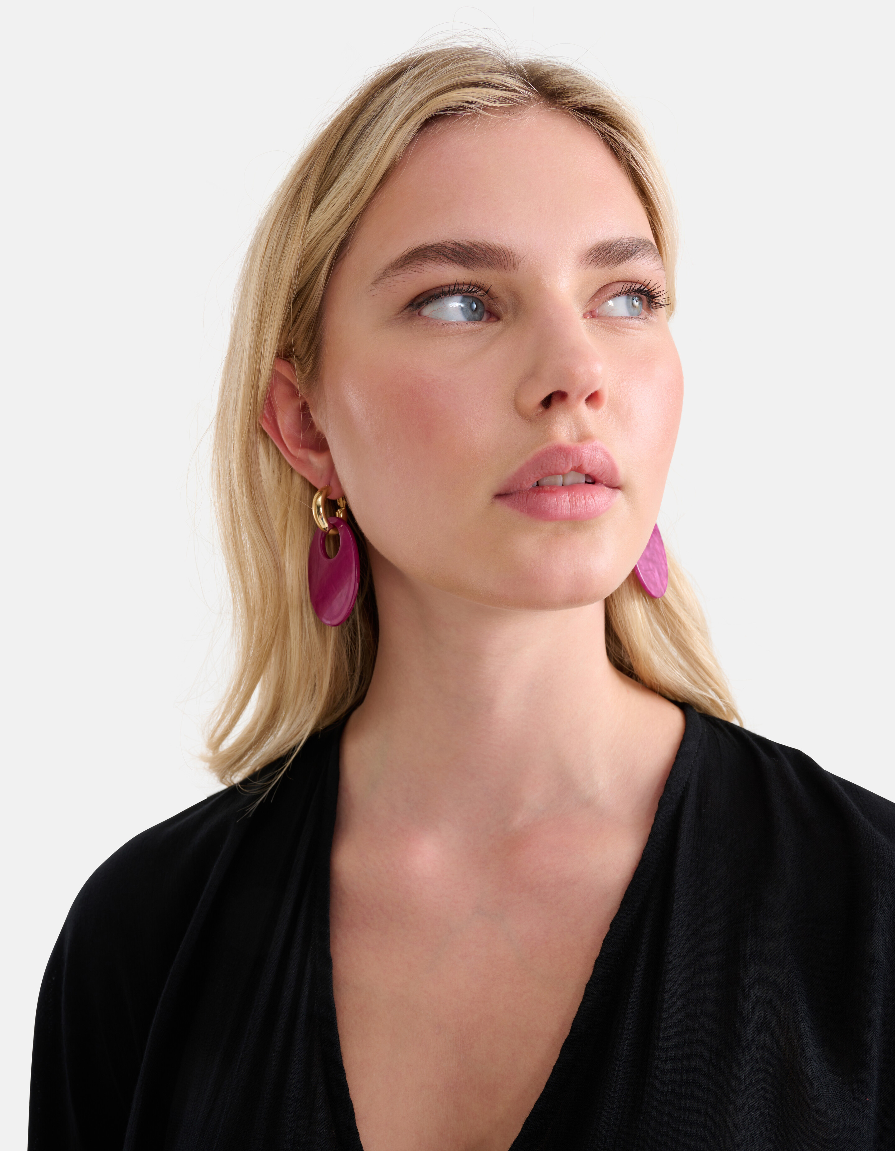 Ovale Ohrringe Rosa SHOEBY ACCESSOIRES