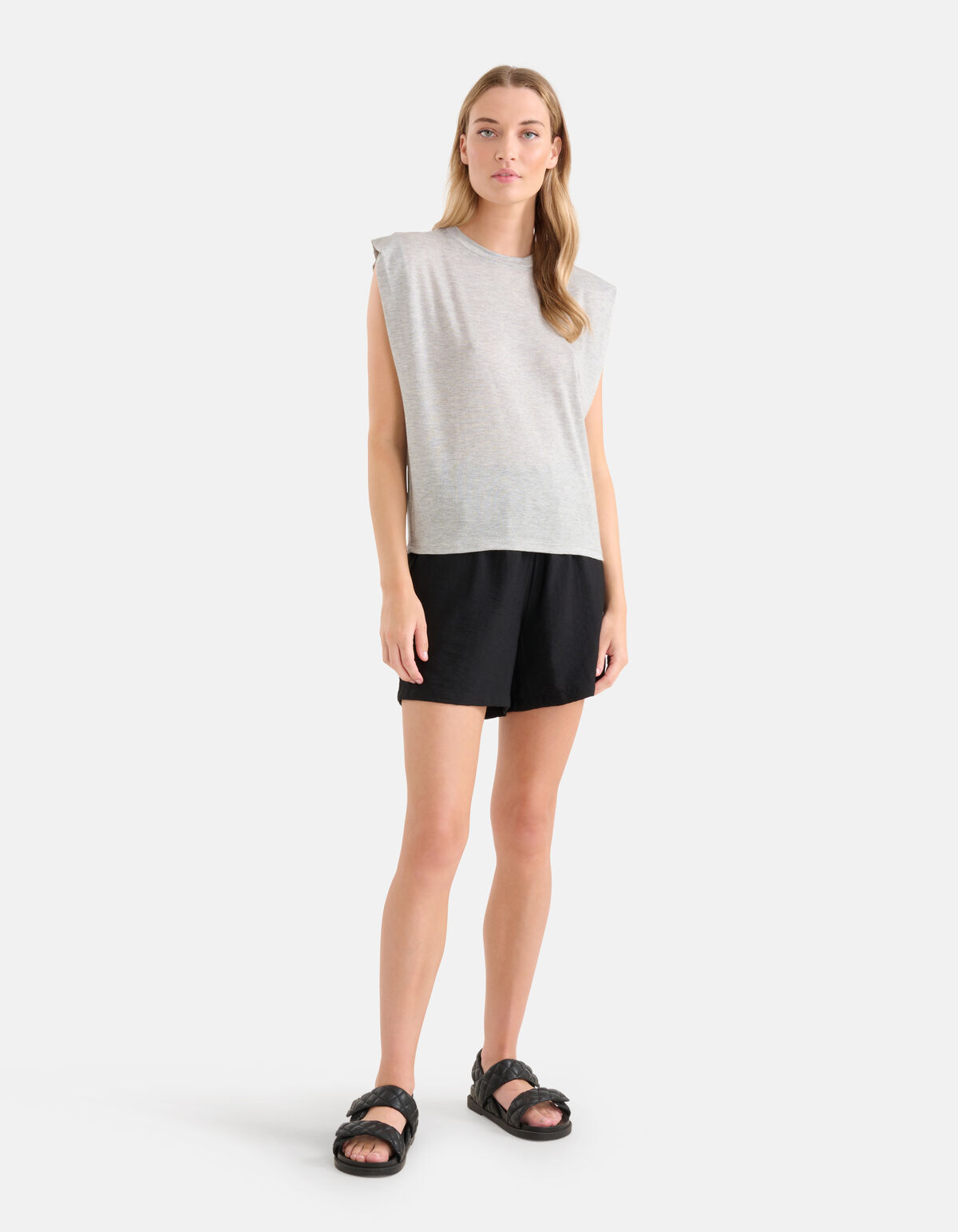 Glitzer-T-Shirt Grau SHOEBY WOMEN