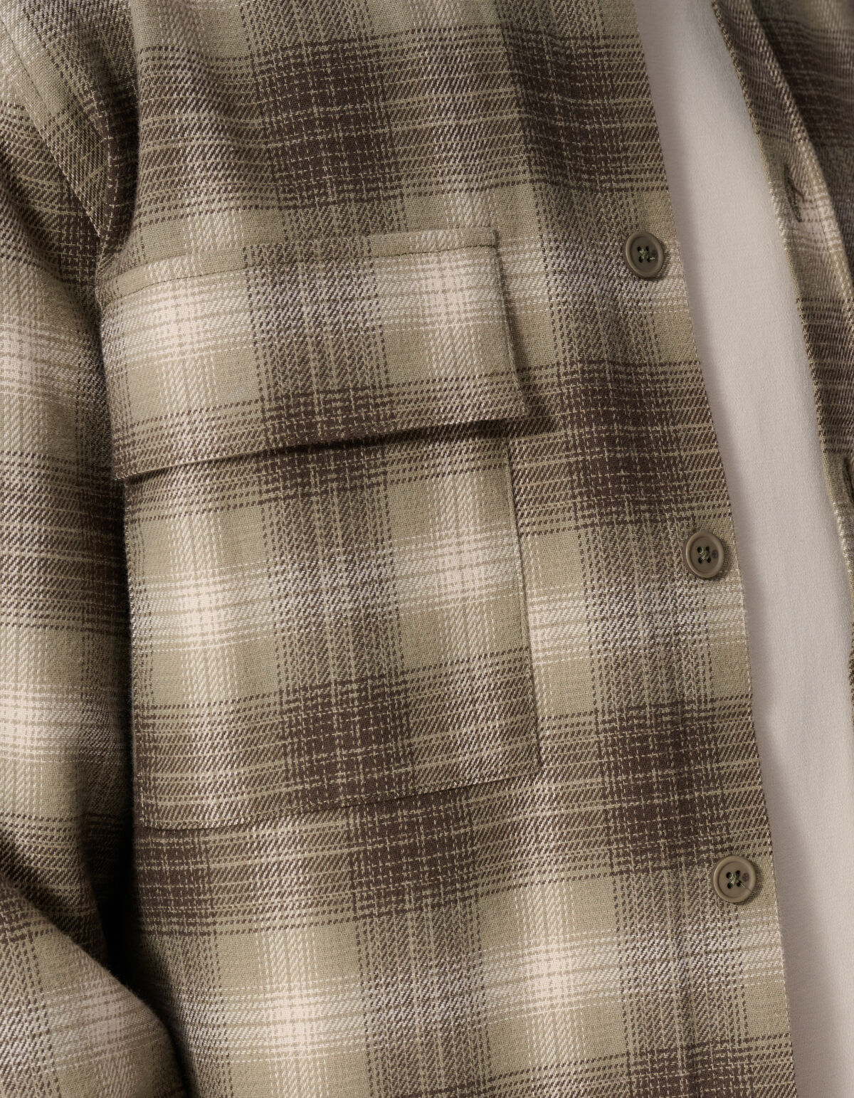Gr&uuml;nes Overshirt mit Schattenkaromuster SHOEBY MEN