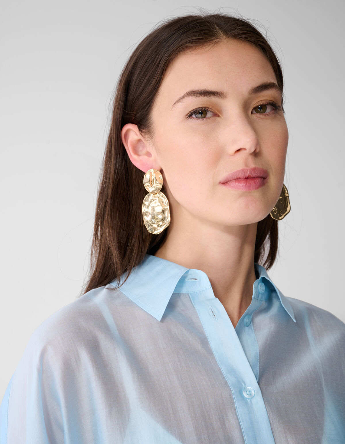 Ohrringe in organischer Form, Gold SHOEBY ACCESSOIRES