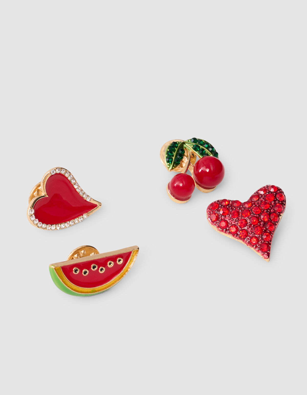 Broschen-Set Rot SHOEBY ACCESSOIRES