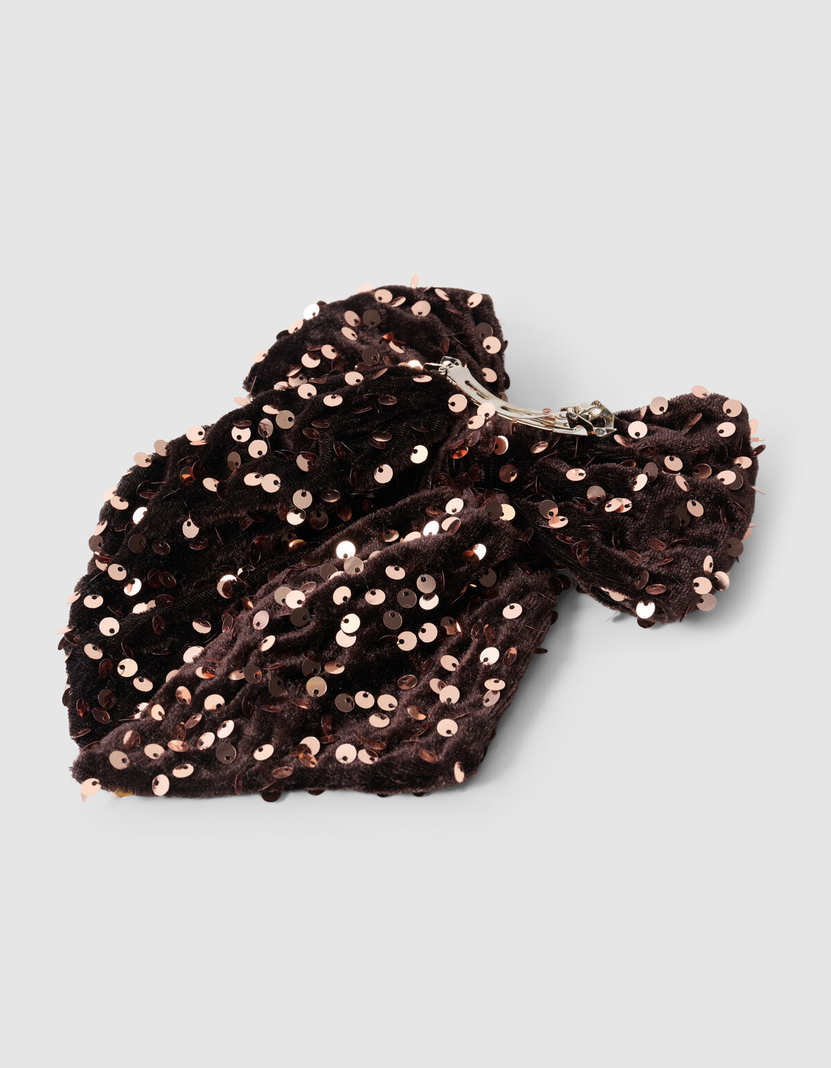 Pailletten-Haarspange mit Schleife, braun SHOEBY GIRLS