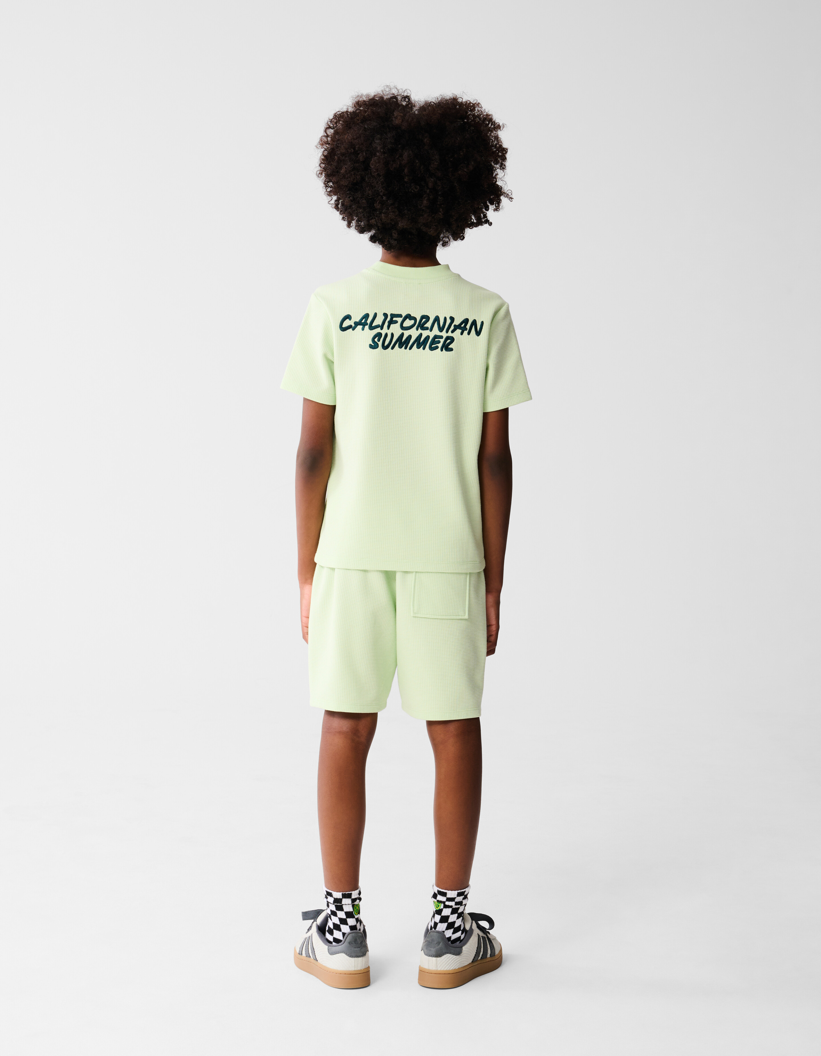 Neon Waffel-T-Shirt Grün SHOEBY BOYS
