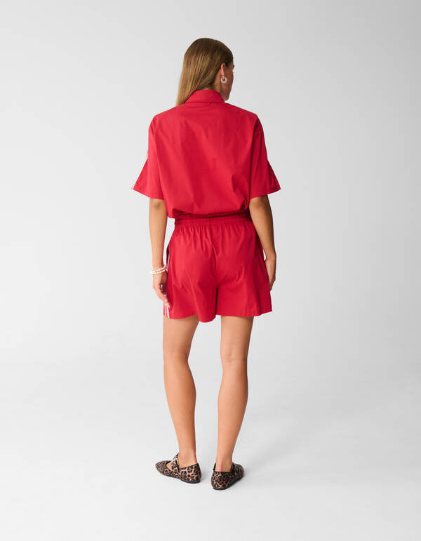 Sportliche Tape Short Rot SHOEBY WOMEN