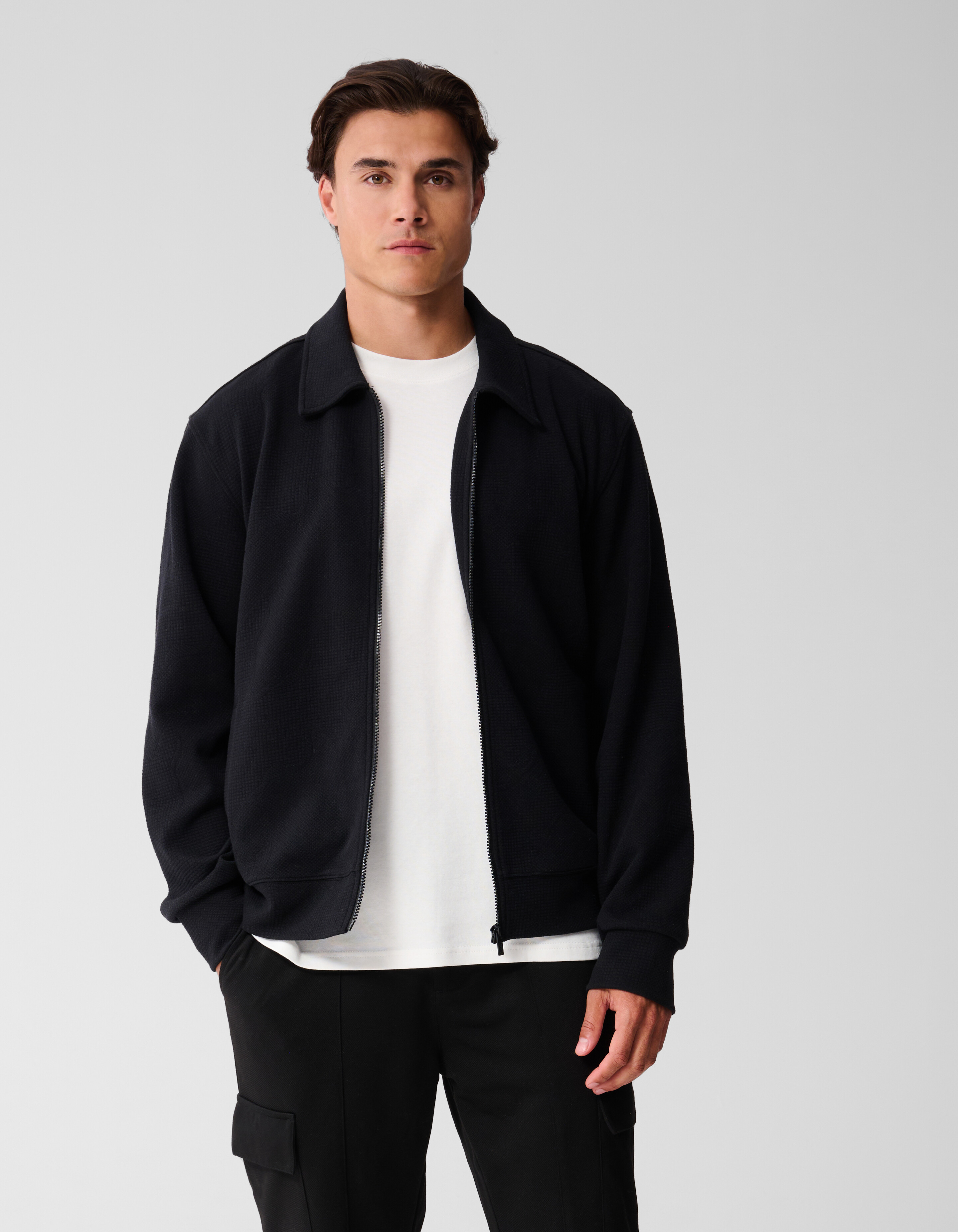 Sweat Bomber Jacke Schwarz SHOEBY MEN