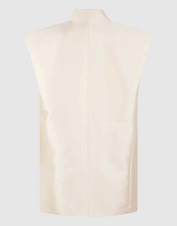 Oversized-Blazer ohne &Auml;rmel, gebrochenes Wei&szlig; SHOEBY WOMEN