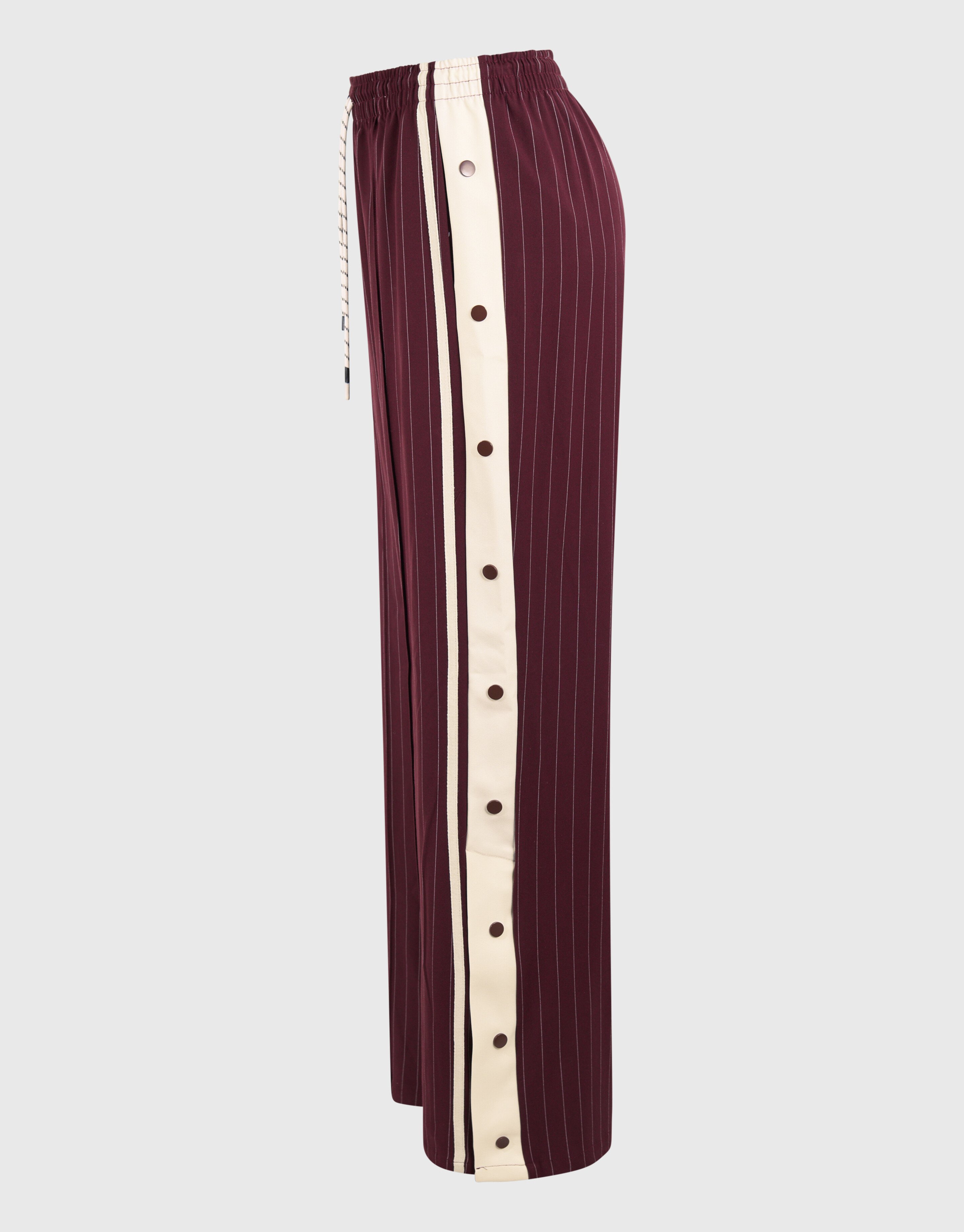 Nadelstreifen-Hose mit weitem Bein Dunkelrot SHOEBY WOMEN