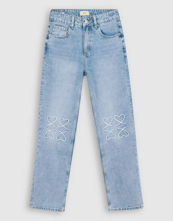 Heart Straight Fit Jeans Blau SHOEBY WOMEN