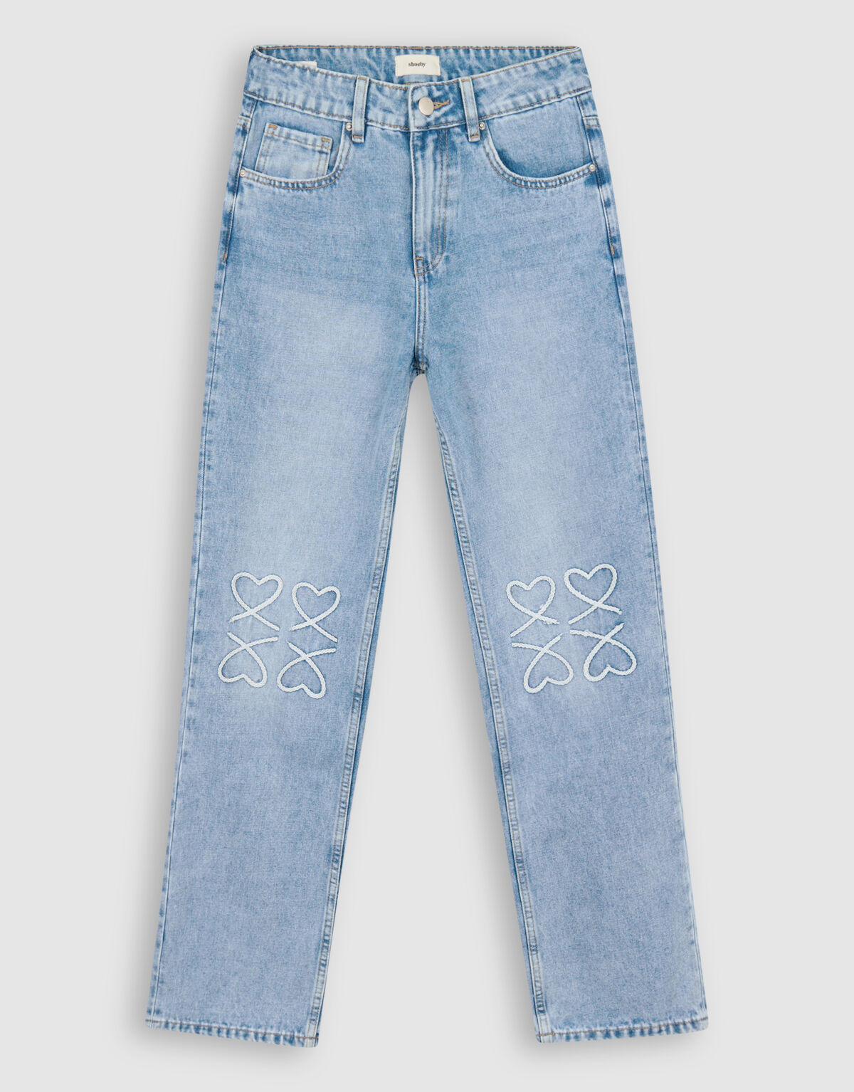 Heart Straight Fit Jeans Blau SHOEBY WOMEN