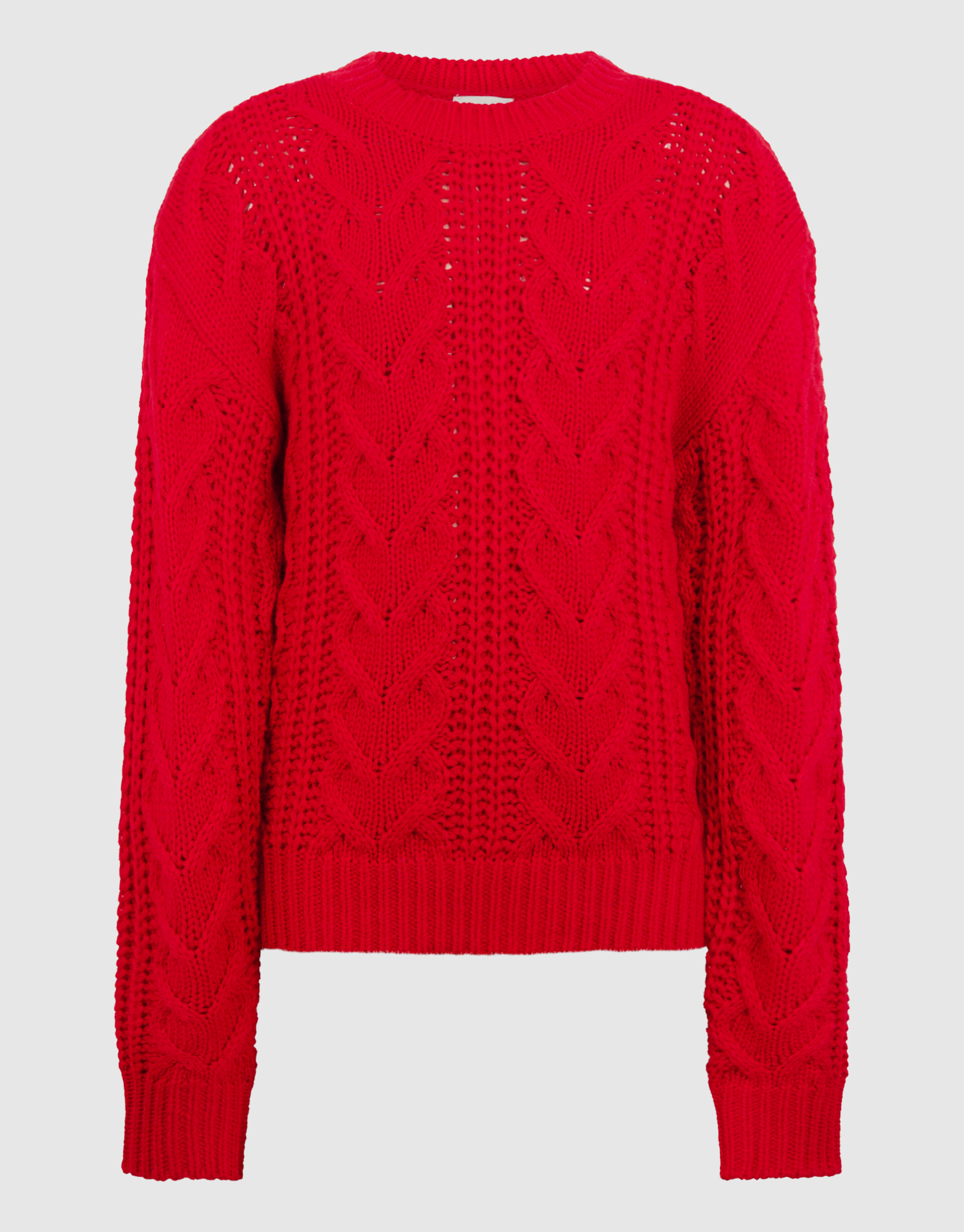 Zopfmusterpullover mit Schleife Rot SHOEBY GIRLS