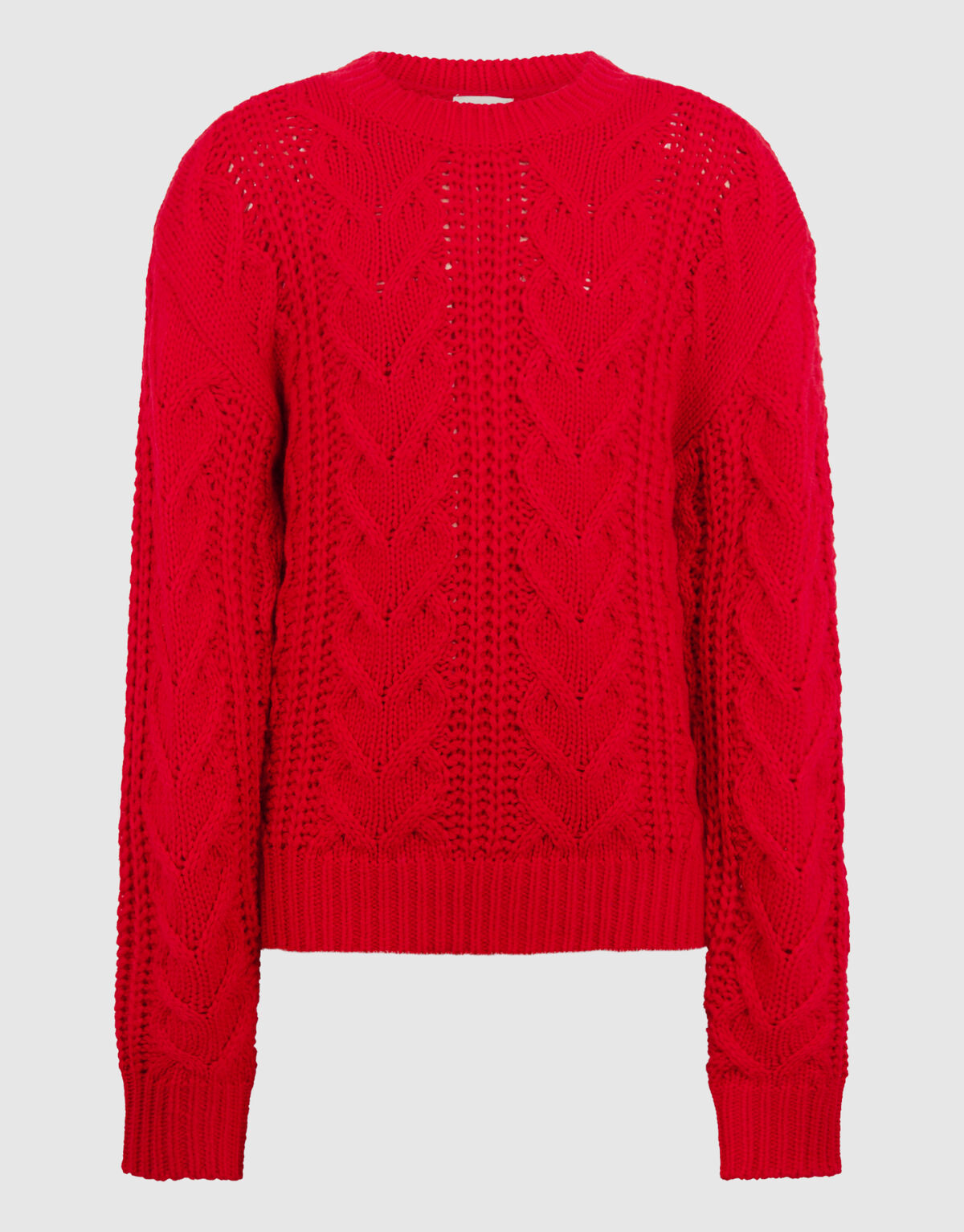 Zopfmusterpullover mit Schleife Rot SHOEBY GIRLS