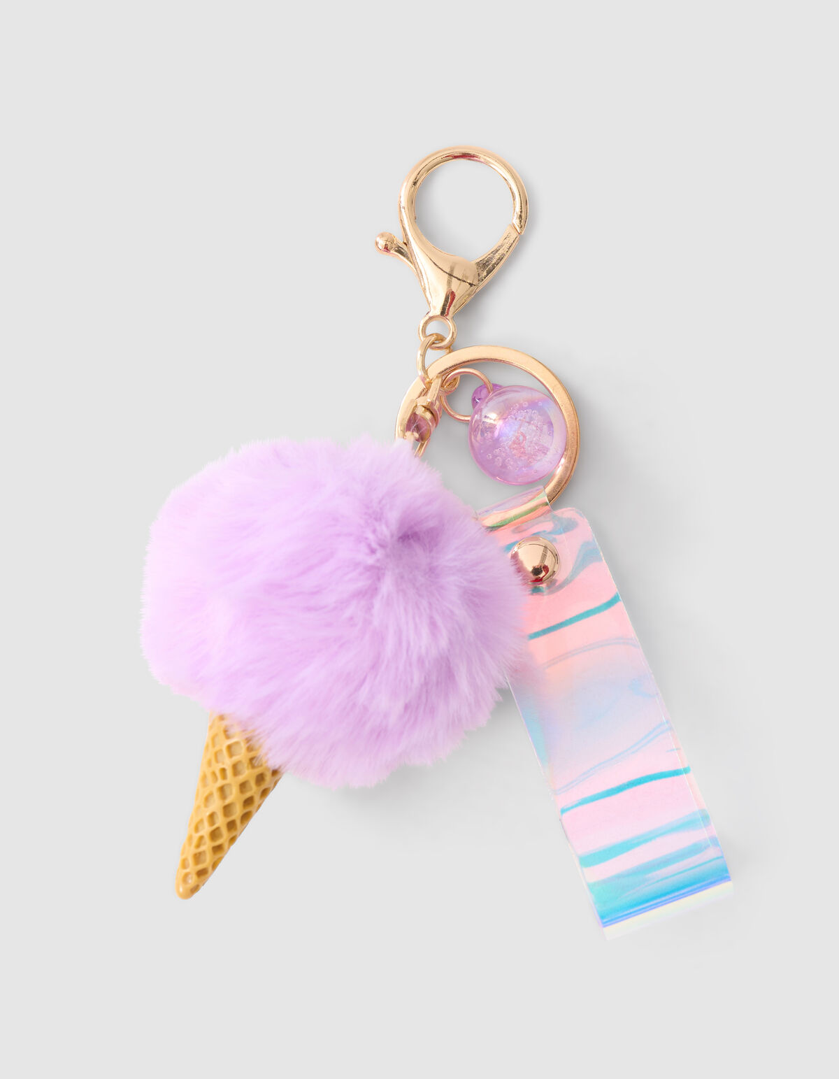 Pelz-Schlüsselanhänger Eiscreme Hellviolett SHOEBY ACCESSOIRES