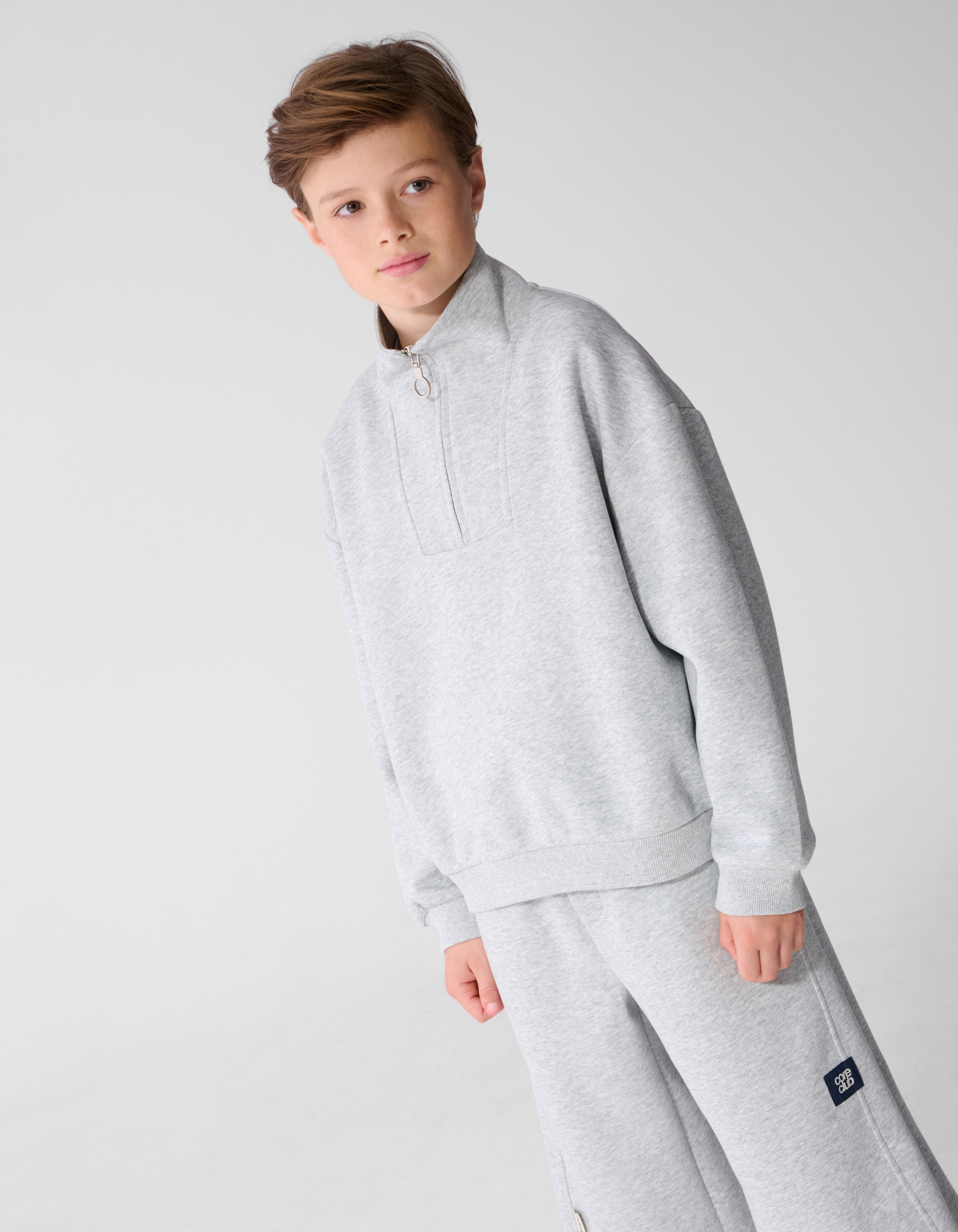 Balloon Fit Sweatshirt Hellgrau SHOEBY BOYS