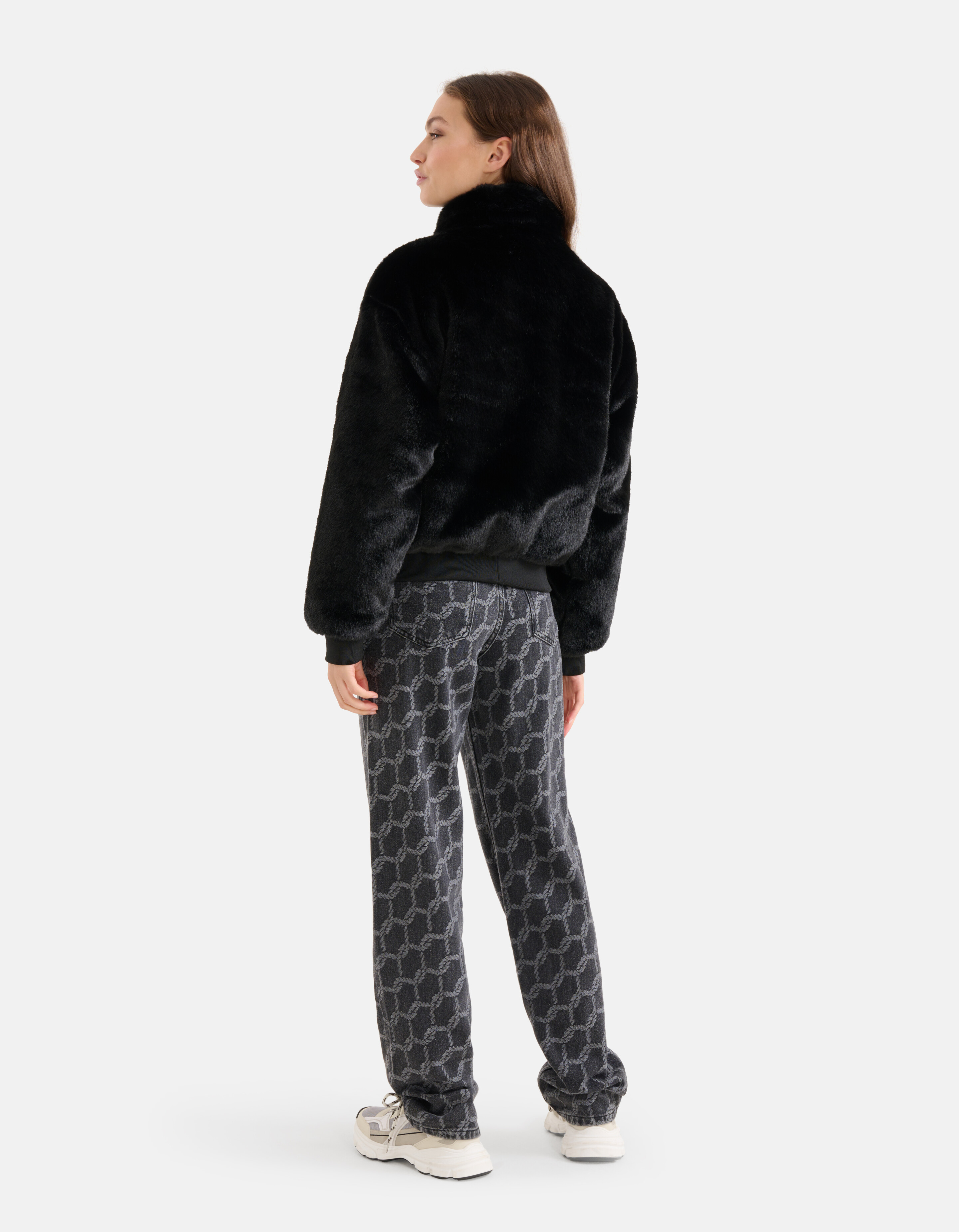 Kunstfell-Jacke Schwarz SHOEBY WOMEN