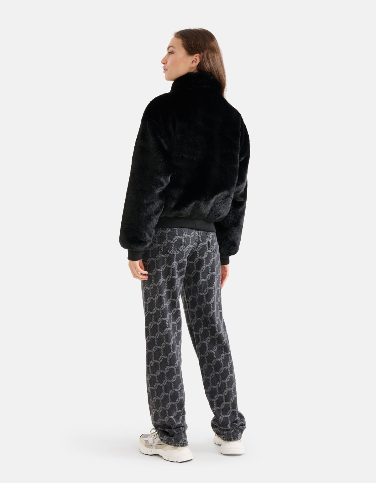 Kunstfell-Jacke Schwarz SHOEBY WOMEN