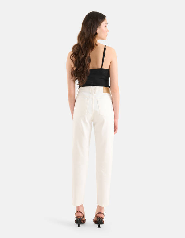 Tapered Fit Jeans Wei&szlig; L29 SHOEBY WOMEN