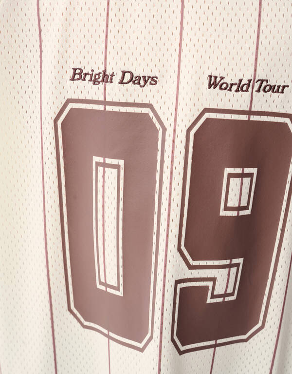 &Uuml;berdimensionales sportliches T-Shirt in gebrochen SHOEBY BOYS