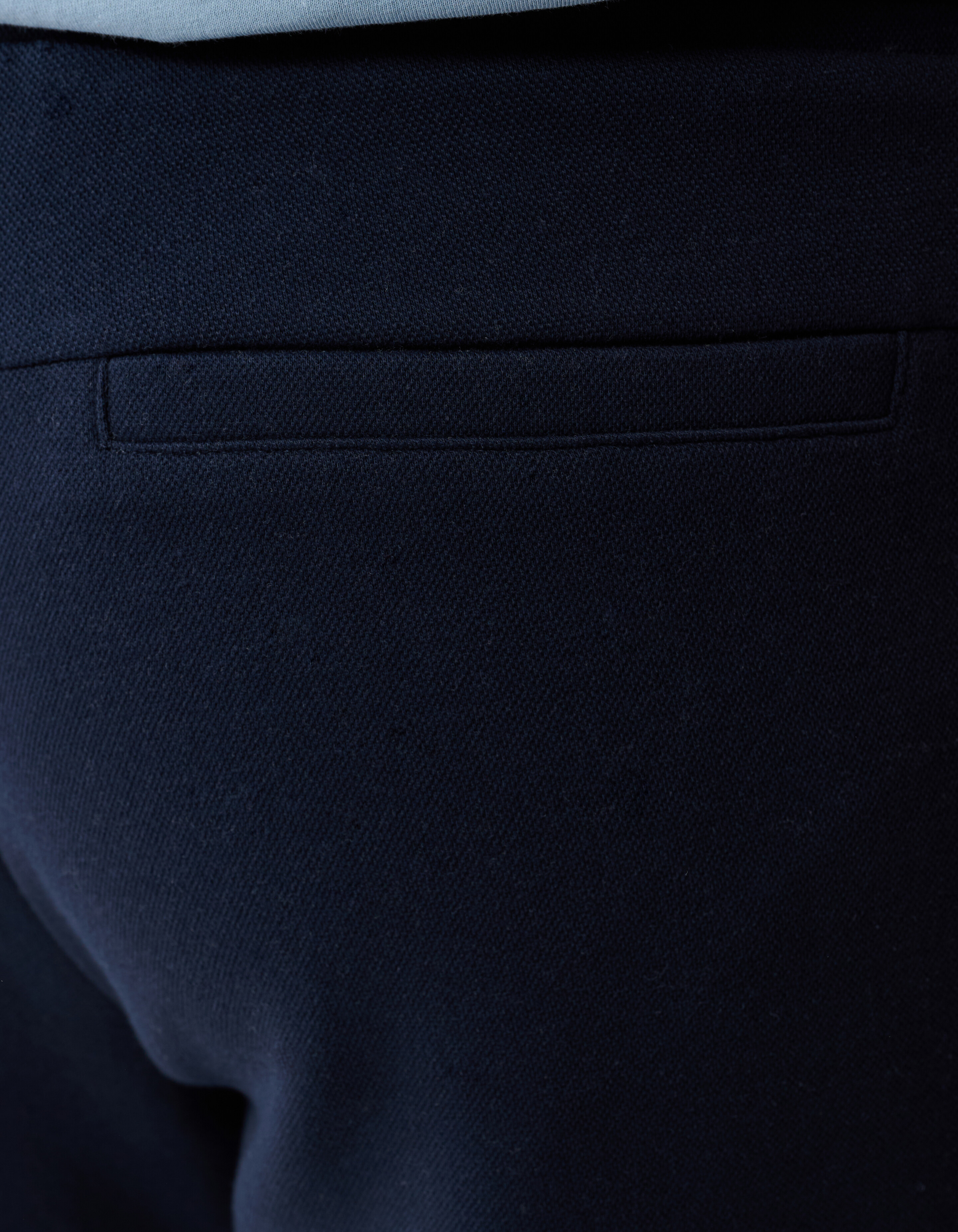 Piqu&eacute; Regular Fit Hose Dunkelblau SHOEBY MEN