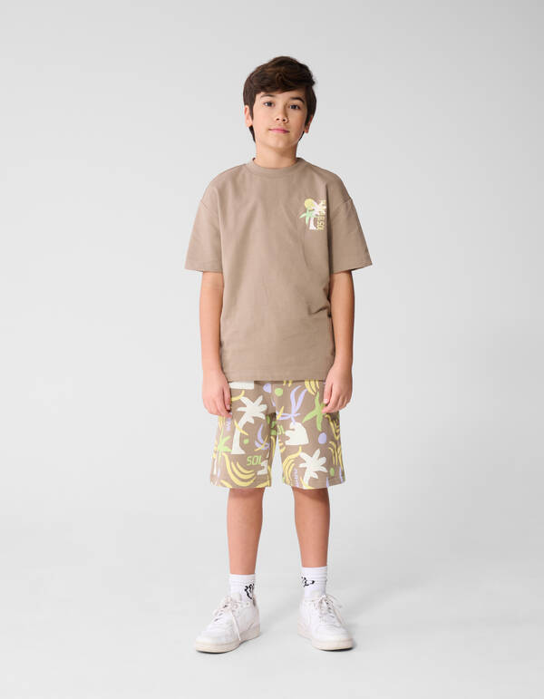 Playa Relaxed T-Shirt Taupe SHOEBY BOYS
