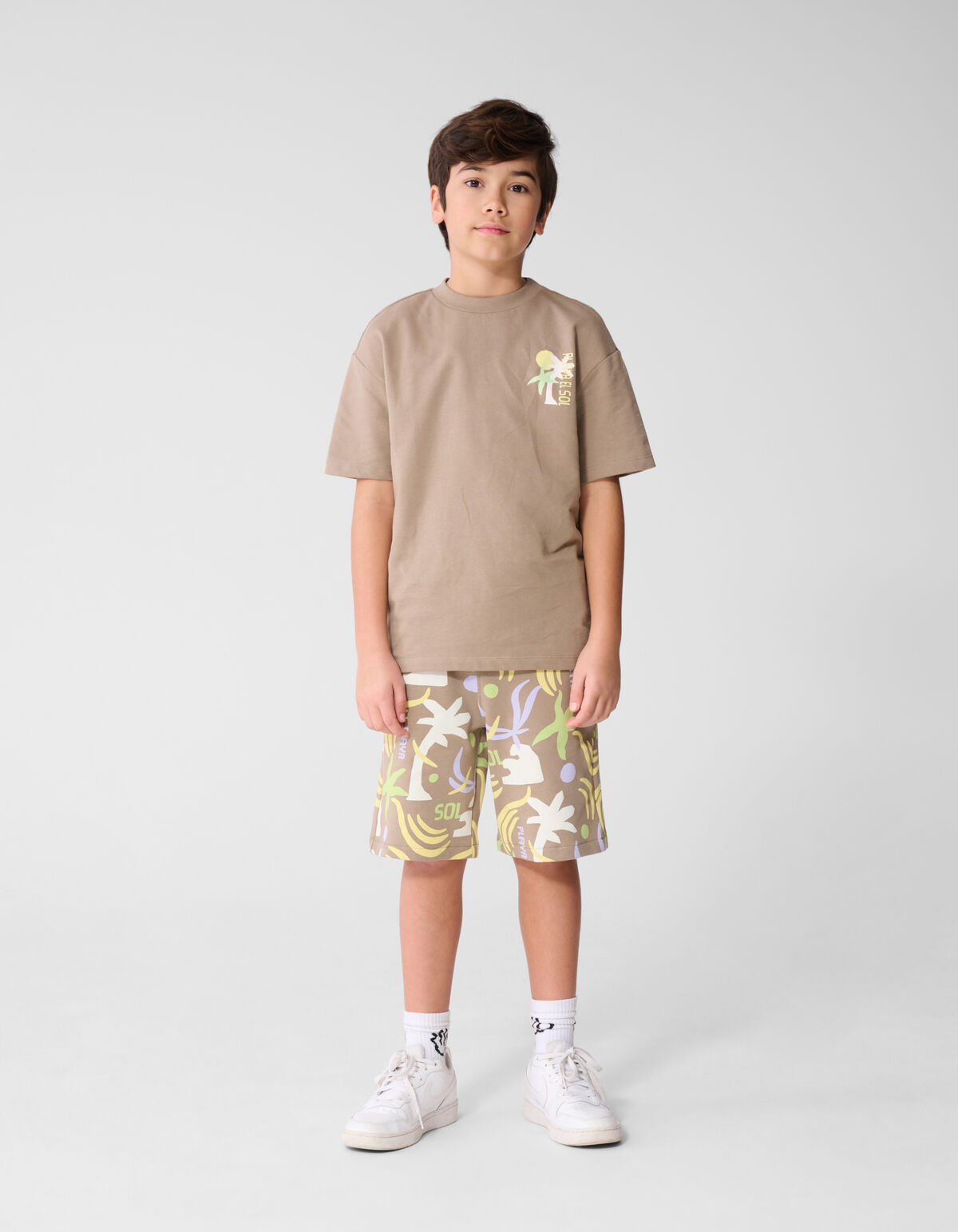Playa Relaxed T-Shirt Taupe SHOEBY BOYS
