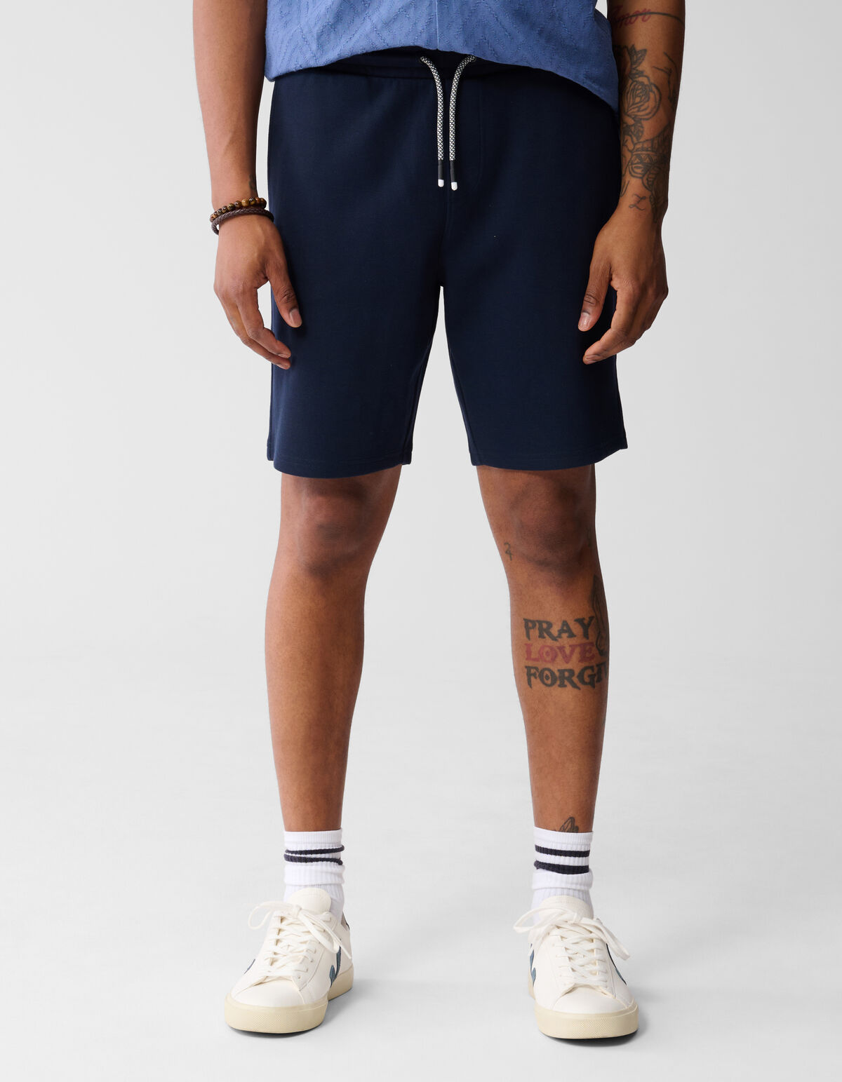 Piqu&eacute;-Logo-Short Dunkelblau SHOEBY MEN