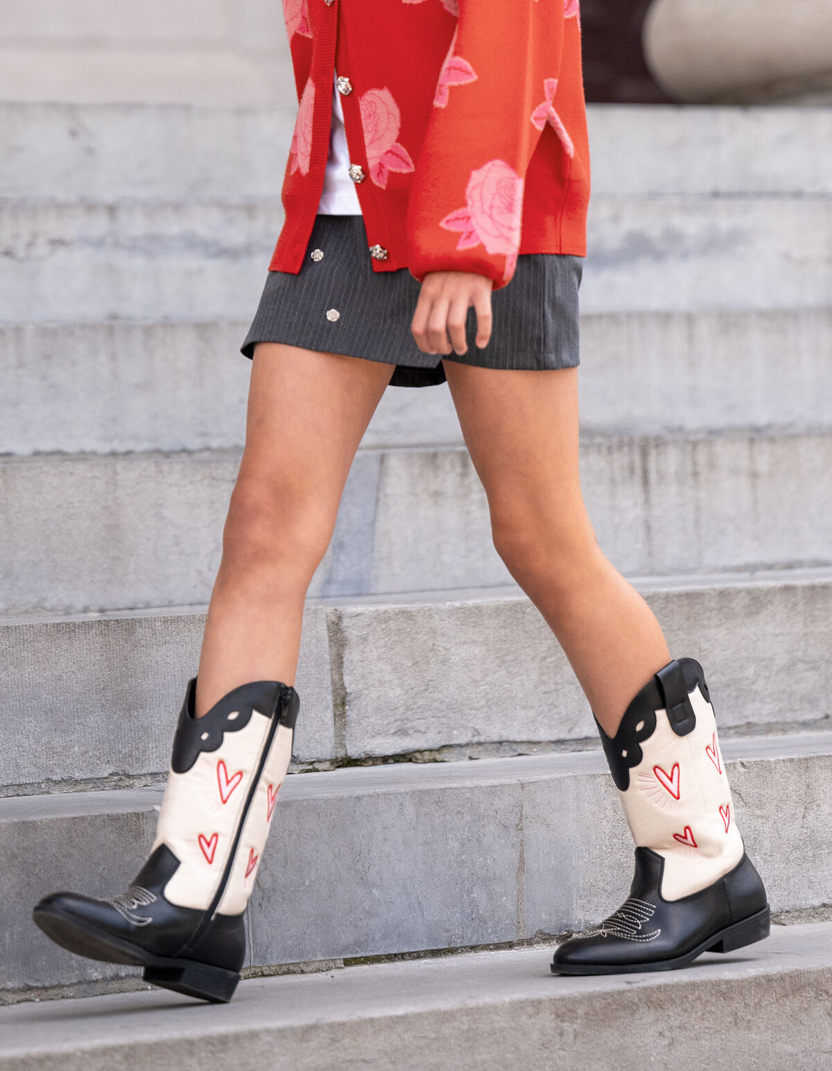 Western Heart Stiefel Schwarz/Weiß SHOEBY SHOES