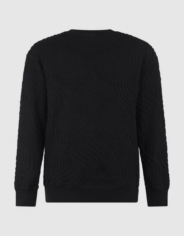 Wellenstruktur Pullover Schwarz SHOEBY MEN