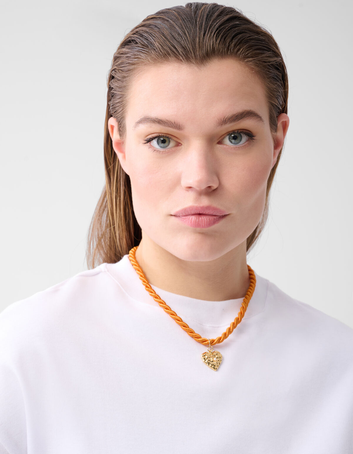 Twisted Heart Halskette Orange SHOEBY ACCESSOIRES