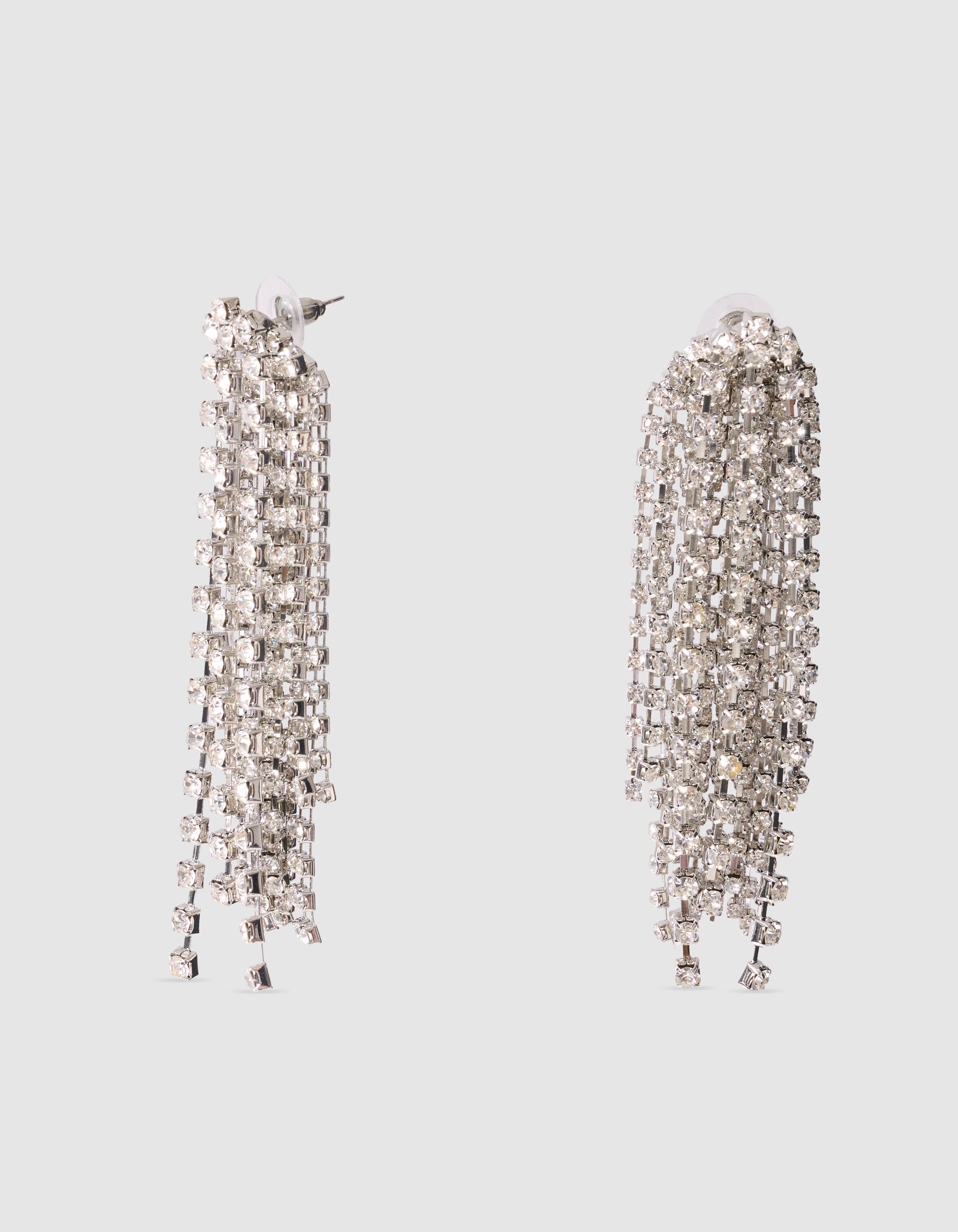 Strass-Ohrringe Silber SHOEBY ACCESSOIRES