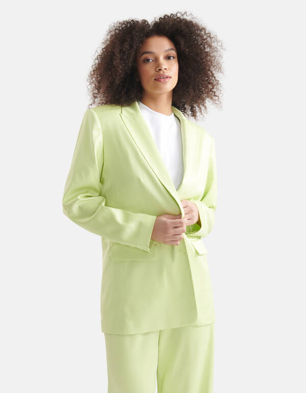 Satin Blazer Lindgrün SHOEBY WOMEN