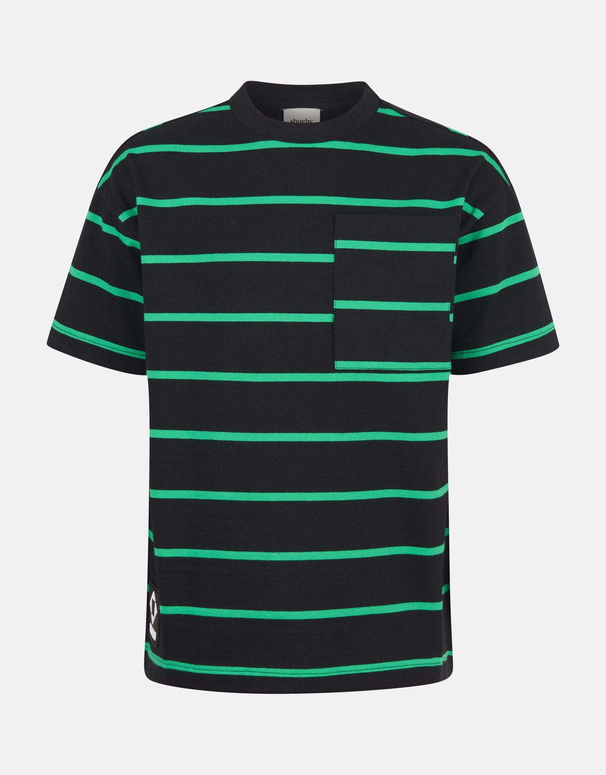 Gestreiftes T-shirt Schwarz SHOEBY BOYS
