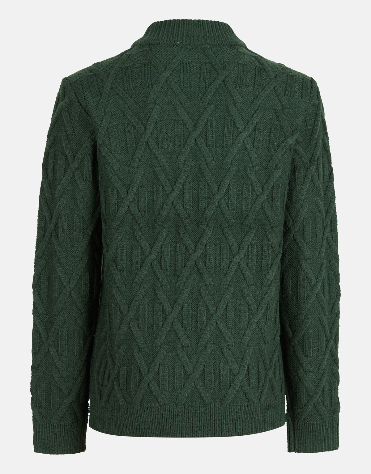 Grafischer Kabelpullover Dunkelgrün SHOEBY BOYS