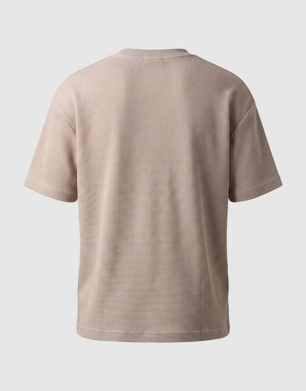 Waffel-T-Shirt Hellbraun SHOEBY MEN
