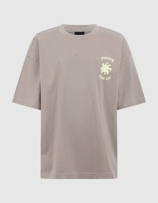 Sunny Side Artwork T-Shirt Taupe SHOEBY BOYS