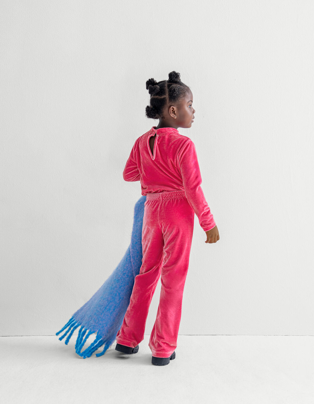 Schlaghose aus Samt Rosa SHOEBY GIRLS