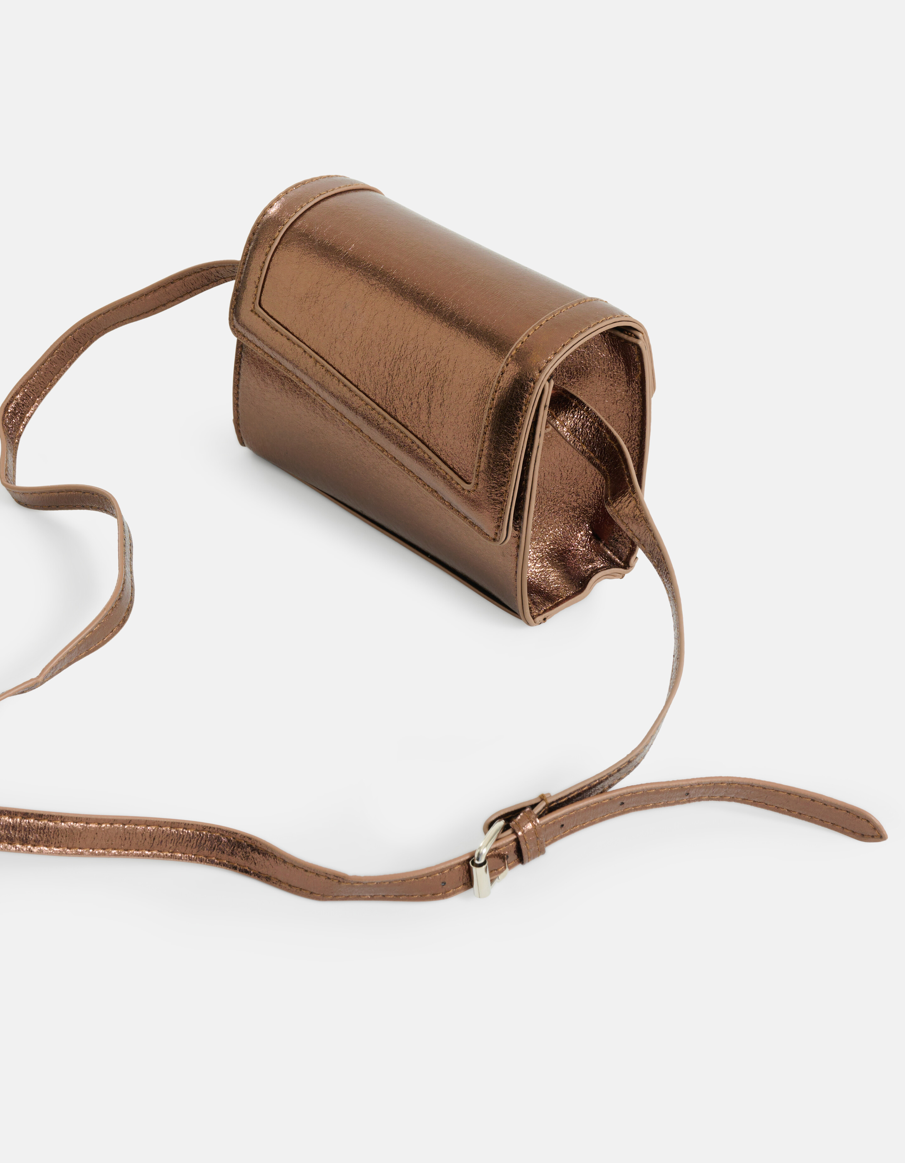 Metallic-Mini-Tasche Braun SHOEBY ACCESSOIRES