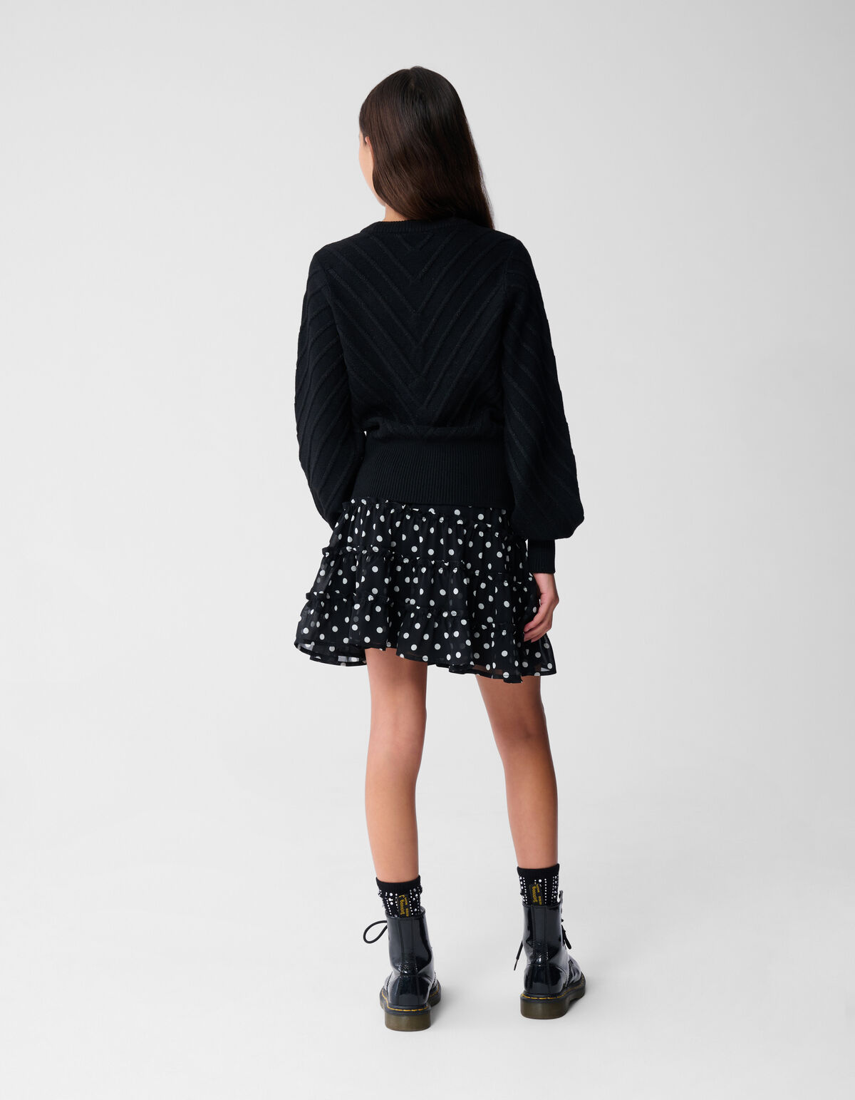 Schwarzer Minirock mit Punkten SHOEBY GIRLS