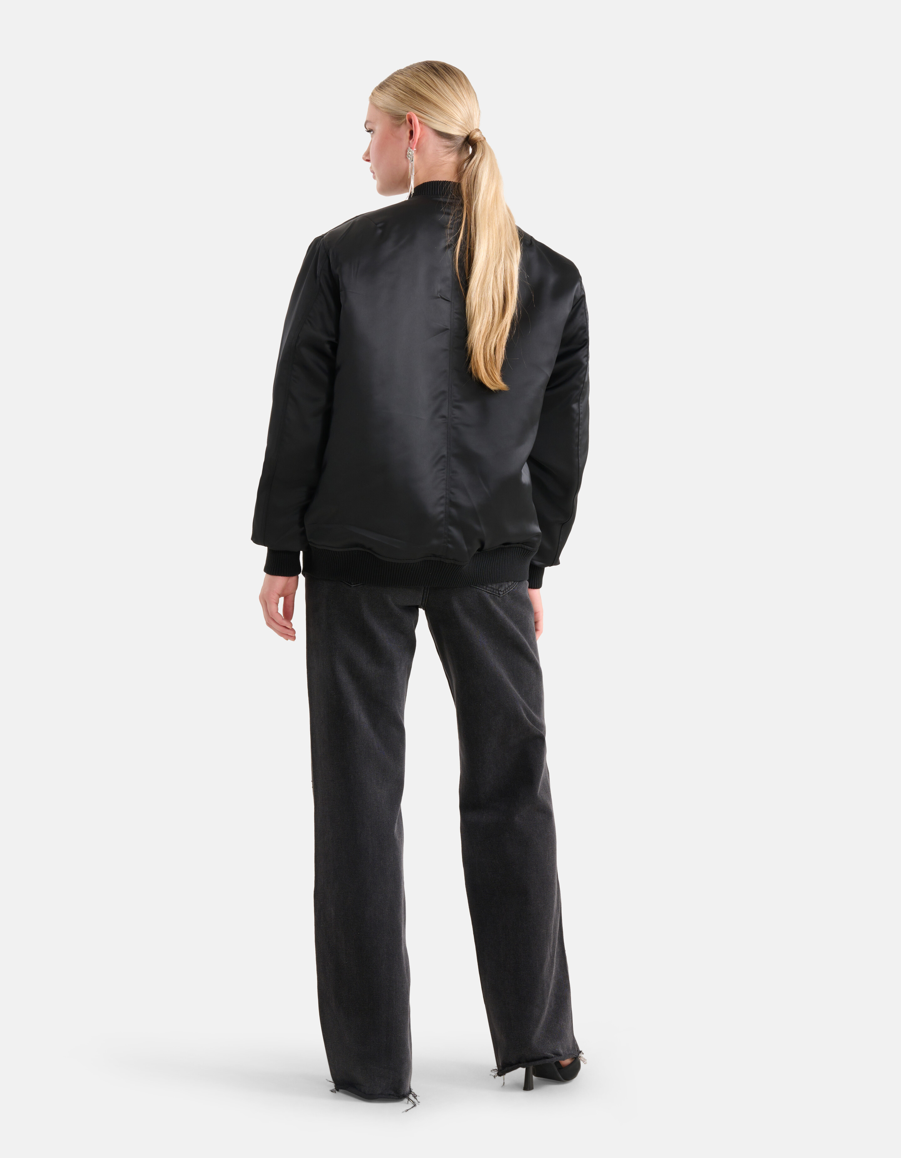 Satin Bomberjacke Schwarz SHOEBY WOMEN
