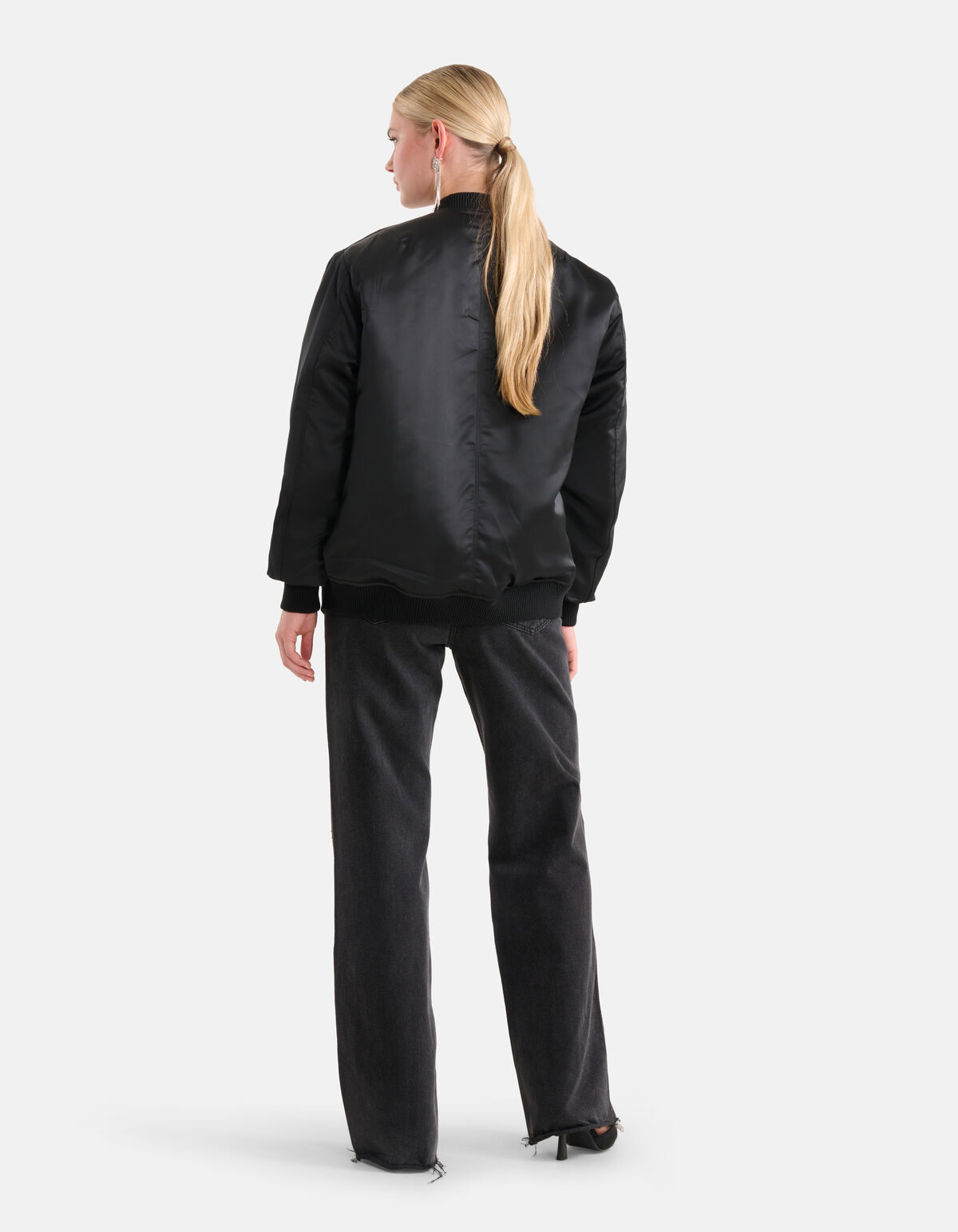 Satin Bomberjacke Schwarz SHOEBY WOMEN