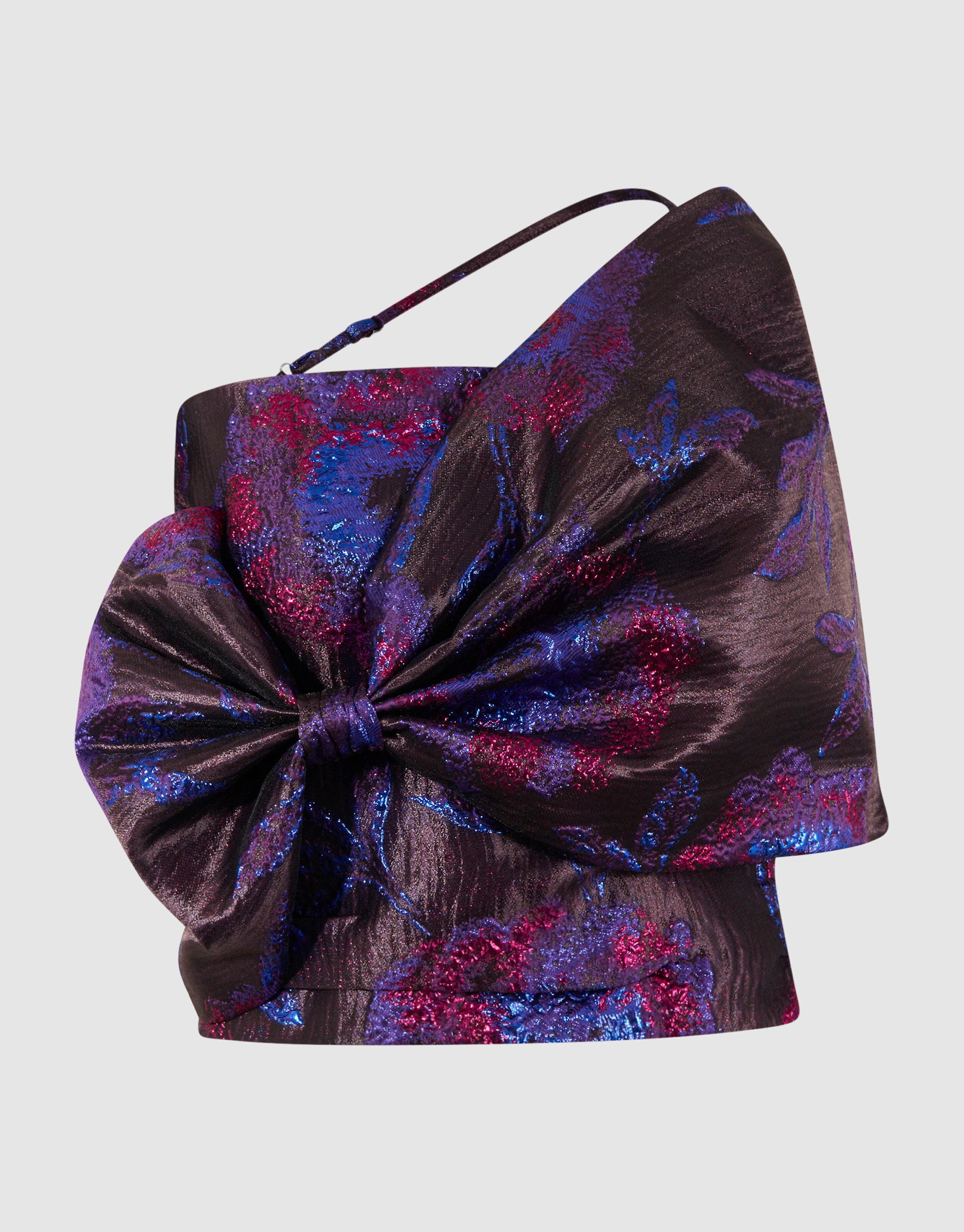 Jacquard-Stricktop Lila/Schwarz SHOEBY WOMEN