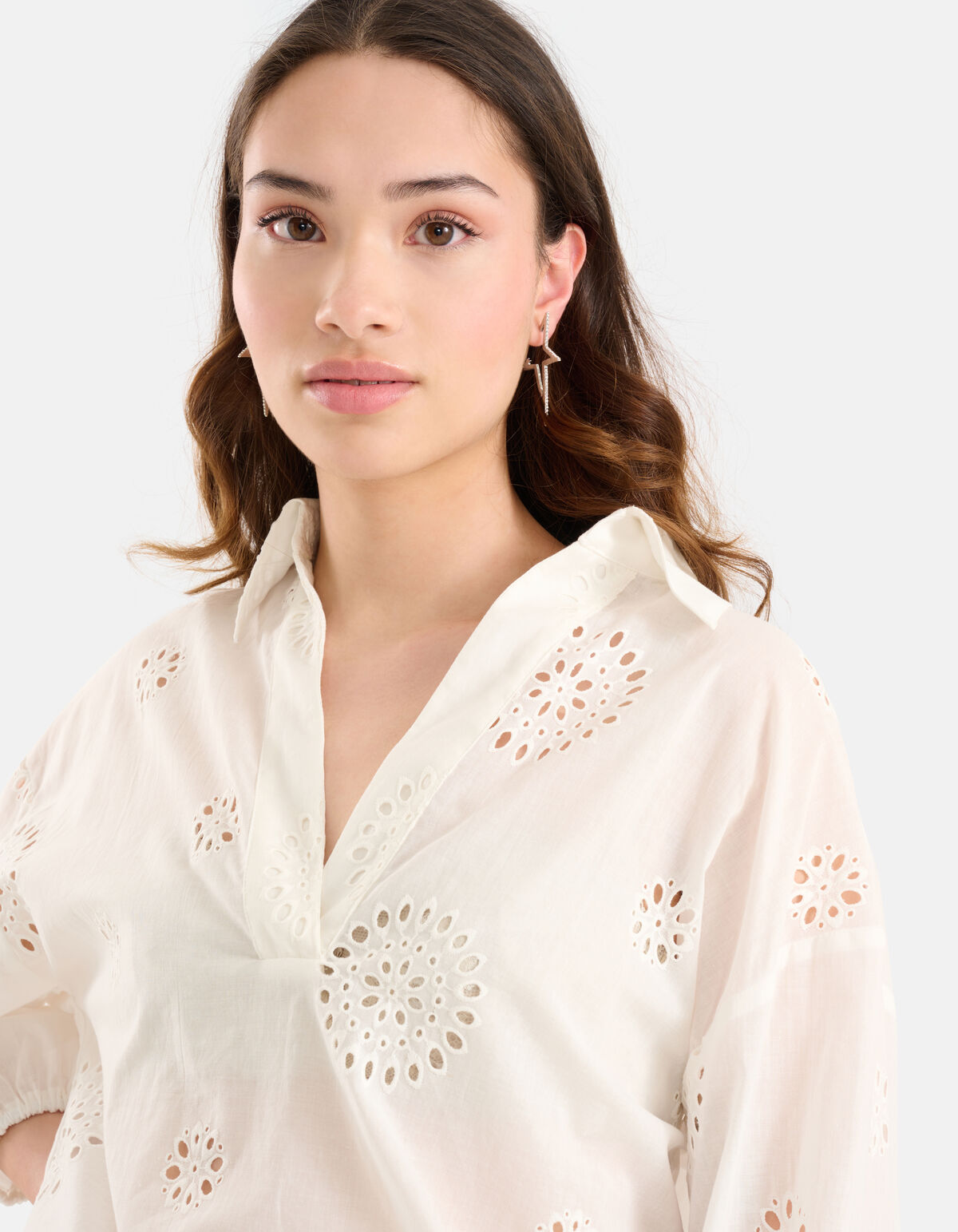 Broderie-Bluse Weiß SHOEBY WOMEN