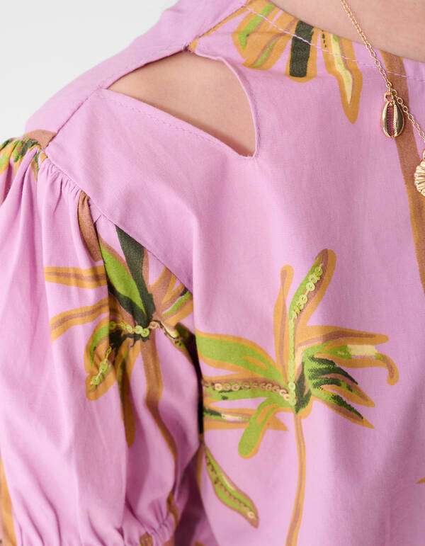 Palm Pailletten Top Helllila SHOEBY GIRLS