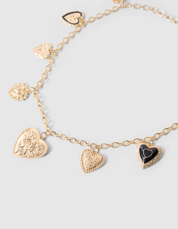 Multi Heart G&uuml;rtel Gold SHOEBY ACCESSOIRES