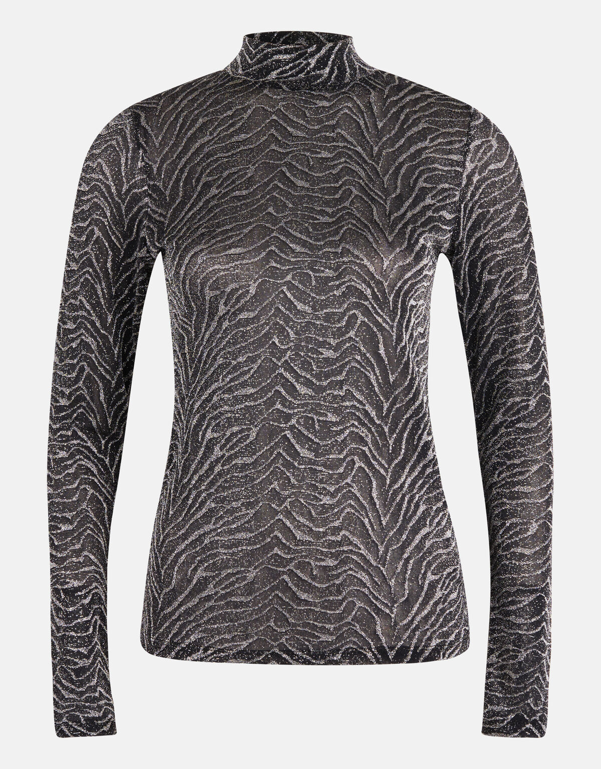 Glitzerndes Mesh-Top Silber SHOEBY WOMEN