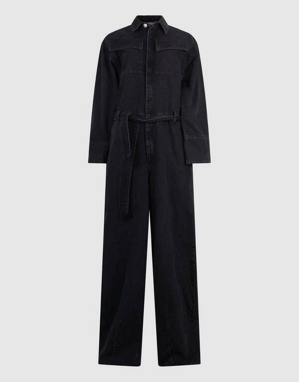 Übergroßer Denim-Jumpsuit Schwarz von Monica SHOEBY WOMEN
